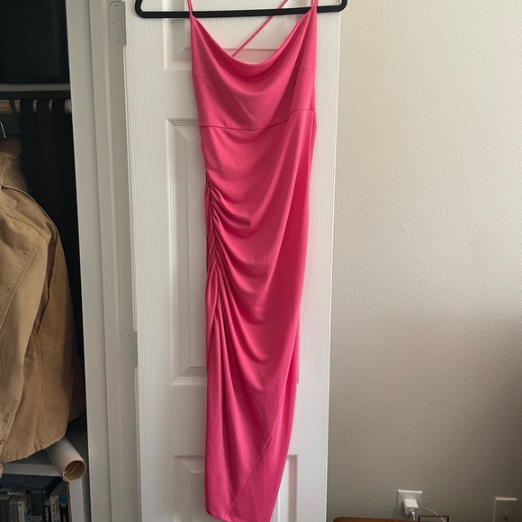 The Andamane Italian Designer Barbie Pink Curve Hugging Dress - Picture 6 of 7